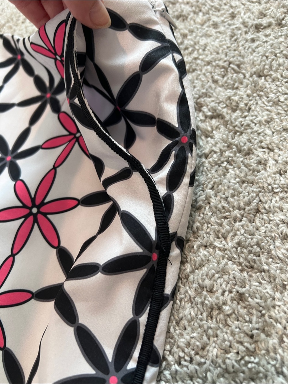 Golfini Twiggy Skort Size 6 Black White Pink Floral Golf Tennis - Picture 13 of 16